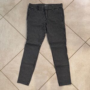 Old Navy Black and White Check Pixie Pants